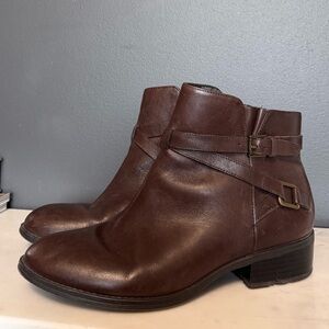 Ralph Lauren Brown Leather Ankle Boots